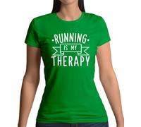 La Corsa È La Mia Terapia - Maglietta Donna - Maratona 10K 5K Mezza Corsa Amore