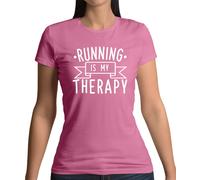 La Corsa È La Mia Terapia - Maglietta Donna - Maratona 10K 5K Mezza Corsa Amore