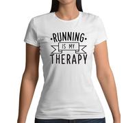 La Corsa È La Mia Terapia - Maglietta Donna - Maratona 10K 5K Mezza Corsa Amore
