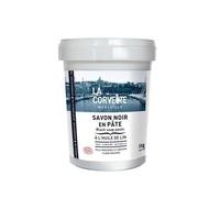 La Corvette - Pasta di sapone nero con olio di lino, 1 kg, confezione da 2 (totale 2 kg)