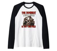 La Cosa più Spaventosa Qui è Il Mio Pile da Leggere Halloween Maglia con Maniche Raglan