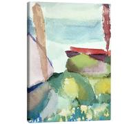 La costa sotto la pioggia Stampa su tela di Paul Klee 50 x 70 cm Spiagge e Coste Decorazione per pareti