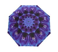 La Costellazione Blu Dello Spazio Ombrello Pieghevole Automatico Ombrelli Antivento Protezione UV da Viaggio per Bambini Ragazzi Ragazze