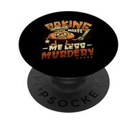 La cottura mi rende meno omicidio Pasticcere PopSockets PopGrip Adesivo