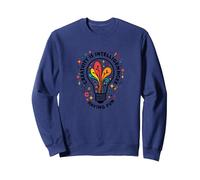 La creatività è intelligenza Divertirsi Ispirazione Felpa, Unisex per Adulti, Navy, L