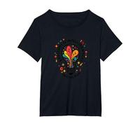La creatività è intelligenza Divertirsi Ispirazione Maglietta, Donna Plus-Size, Nero, 5X
