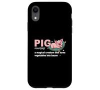 La creatura magica della definizione del maiale trasforma le verdure in pancetta Custodia per iPhone XR
