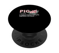 La creatura magica della definizione del maiale trasforma le verdure in pancetta PopSockets PopGrip Adesivo