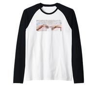 La creazione di Adamo di Michelangelo (1512) Maglia con Maniche Raglan