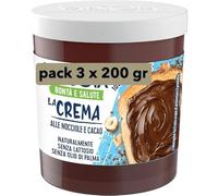 La Crema Spalmabile alle Nocciole e Cacao, 100% Vegetale, Senza Lattosio, Senza Olio di Palma, Pack 3 x 200 gr Scad 2027