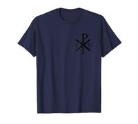 La Croce Chi-Rho Cuore - Simbolo di Gesù Cristo - v2 Vintage Maglietta