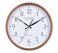 La Crosse Technology 404-50447-INT - Orologio da parete analogico in noce atomico, 32,5 cm