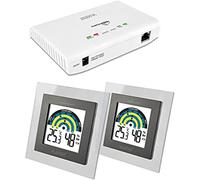 La Crosse Technology - MA11231 Kit di avviamento con gateway e 2 sensori termo/hygro con indicatore di comfort - Bianco