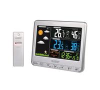 La Crosse Technology WS6826WHI-SIL - Stazione Meteo con Schermo a Colori, Colore: Argento/Bianco