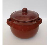 LA CUCINA DELLA NONNA PENTOLA TERRACOTTA CON COPERCHIO 18 -20-22- TEGAME 26 cm