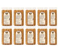 La Cuoca Pugliese - Grissoni Multicereali Artigianali, grissini croccanti con farina multicereale e semi, snack salato da forno, 10 confezioni da 250 g