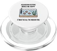 La Cura Dell'acquario Mi Rende Felice Con La Pesca Tropicale PopSockets PopGrip per MagSafe