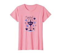 La Cura di sé è Vino: Zen Wine Lover Autunno Maglietta, Donna, Rosa, S