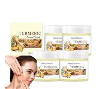 La curcuma esfoliante per il viso, esfoliante, chiarisce i punti neri, migliora le macchie scure, rimuove delicatamente lo sporco, la carnagione dall'aspetto chiaro, per viso e corpo (4 pezzi)
