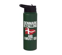 La Danimarca chiama e devo andare danese Stainless Steel Insulated Water Bottle