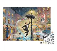 La danza di strada bagnata dalla pioggia Puzzle in Legno Impermeabile Puzzles Da 1000 Pezzi Per Adulti Sfidanti E Rompicapo Giochi Di Puzzle Impegnativi
