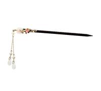 la decorazione classica cinese, Forcina for capelli cinese tradizionale, bastoncino for capelli in legno con dettagli in giada, accessorio for capelli da donna(White)