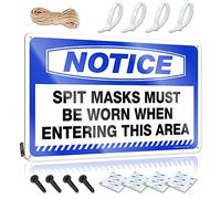 La decorazione ha un avviso patriottico Le maschere allo spiedo devono essere indossate quando si entra in quest'area per il seminterrato, decorazione per camera da letto da uomo personalizzabile (30