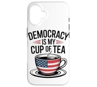 La Democrazia È La Mia Tazza Di Tè Amore Patriottico Amanti Custodia per iPhone 16