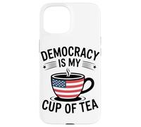 La Democrazia È Tazza Di Tè Usa Pride Usa Coffee Custodia per iPhone 15