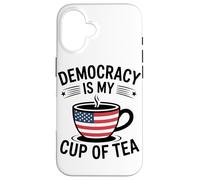 La Democrazia È Tazza Di Tè Usa Pride Usa Coffee Custodia per iPhone 16
