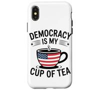 La Democrazia È Tazza Di Tè Usa Pride Usa Coffee Custodia per iPhone X/XS