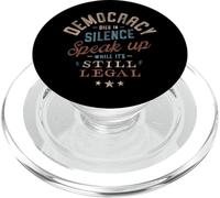 La democrazia muore Speak Up Retro PopSockets PopGrip per MagSafe