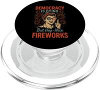 La democrazia sta morendo ma bei fuochi d"artificio 4 luglio Donne Ragazza PopSockets PopGrip per MagSafe