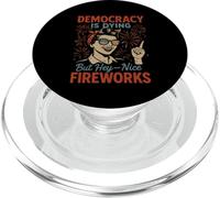 La democrazia sta morendo ma bei fuochi d"artificio 4 luglio Donne Ragazza PopSockets PopGrip per MagSafe