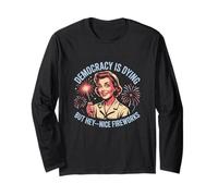 La democrazia sta morendo ma Hey Nice Fireworks 4 luglio Maglia a Manica