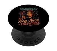 La democrazia sta morendo ma NiceFireworks 4 luglio patriottico PopSockets PopGrip Adesivo