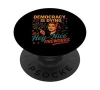 La democrazia sta morendo ma NiceFireworks 4 luglio patriottico PopSockets PopGrip Adesivo