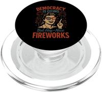 La democrazia sta morendo ma NiceFireworks 4 luglio patriottico PopSockets PopGrip per MagSafe