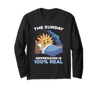 La depressione domenicale è Reale al 100% Amanti dei Meme de Maglia a Manica