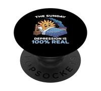 La depressione domenicale è reale al 100% Amanti dei meme de PopSockets PopGrip Adesivo