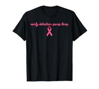 La diagnosi precoce Salva Vite Cancro al Seno Rosa Ottobre Maglietta