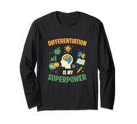 La differenziazione è Il Mio superpotere per speducator SpEd Teacher Maglia a Manica