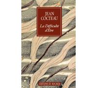 LA Difficulte D'Etre-Cocteau, Jean-Copertina flessibile