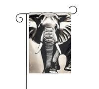La dimensione precisa dell'immagine dell'elefante YYHWHJDE di questa bandiera da giardino è di 30,5 x 45,7 cm, che è un rapporto dorato accuratamente progettato. Si adatta perfettamente alla