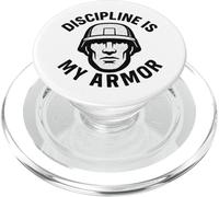 La disciplina è la mia armatura. citazione militare vintage. PopSockets PopGrip per MagSafe