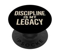 La disciplina è la mia eredità. Dichiarazione di forza veterana. PopSockets PopGrip Adesivo