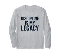 La disciplina è la mia eredità. spirito guerriero vintage. Maglia a Manica