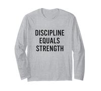 La disciplina è uguale alla forza. stoico, Motivazionale, Citazione. Maglia a Manica