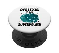 La dislessia è la mia consapevolezza della superpotenza Dislessia dislessico PopSockets PopGrip Adesivo