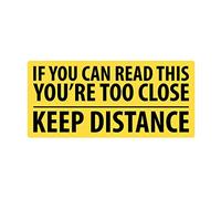 La distanza-Funny car sticker-Adesivo per auto, colore: nero in vinile e adesivi, per Targhetta "if you can read this"